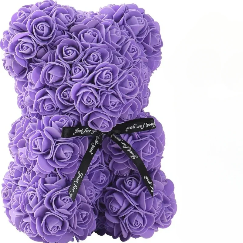 Artificial Flower Eternal Rose Teddy Bear Gift Ornament