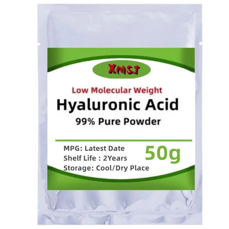 50g-1000g Hot Sales 99% Hyaluronic Acid Cosmetic Nmf Ha Low Molecular Weight Moisturizing, Free Shipping