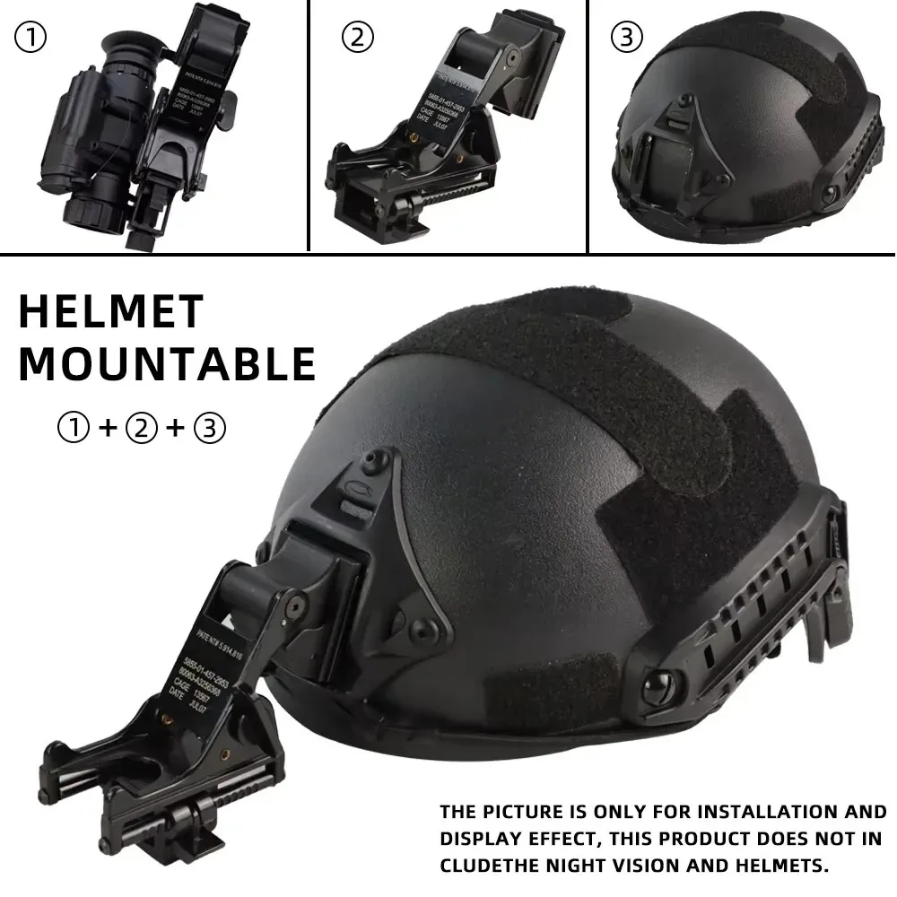 Helmet Night Vision Goggles Mount Tactical Helmet NVG Bracket Holder Outdoor Sport Airsoft Helmet Accessories for PVS-14 PVS-7