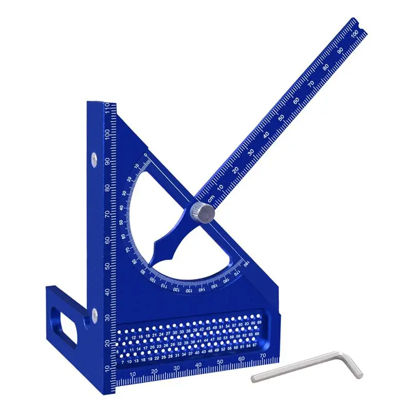 

A24F-Регулируемый столярный угломер-транспортир с направляющей для быстрой разметки на 180 градусов - Алюминиевая полукруглая разметочная линейка