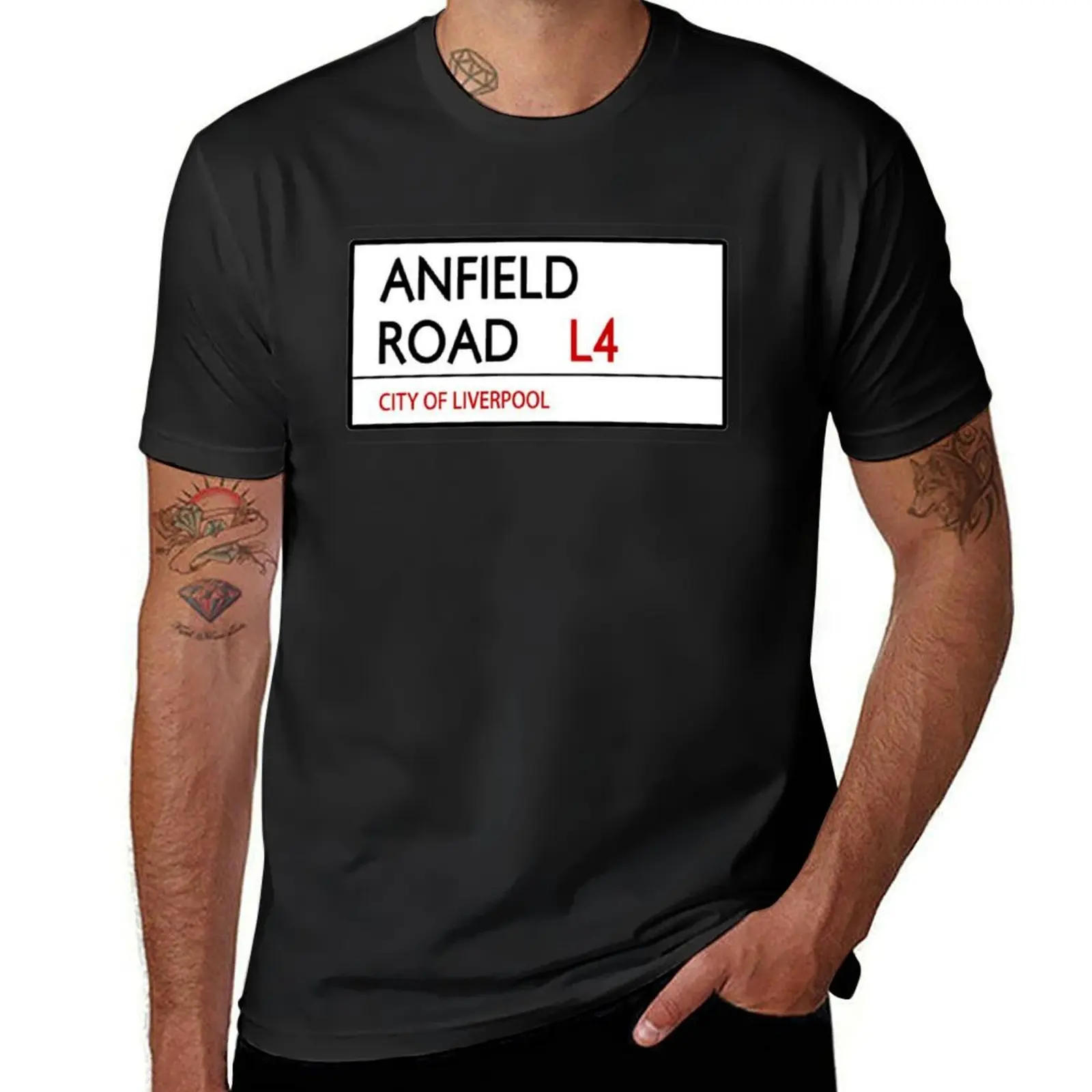 Lfc Anfield road T-Shirt oversized blacks men t shirt