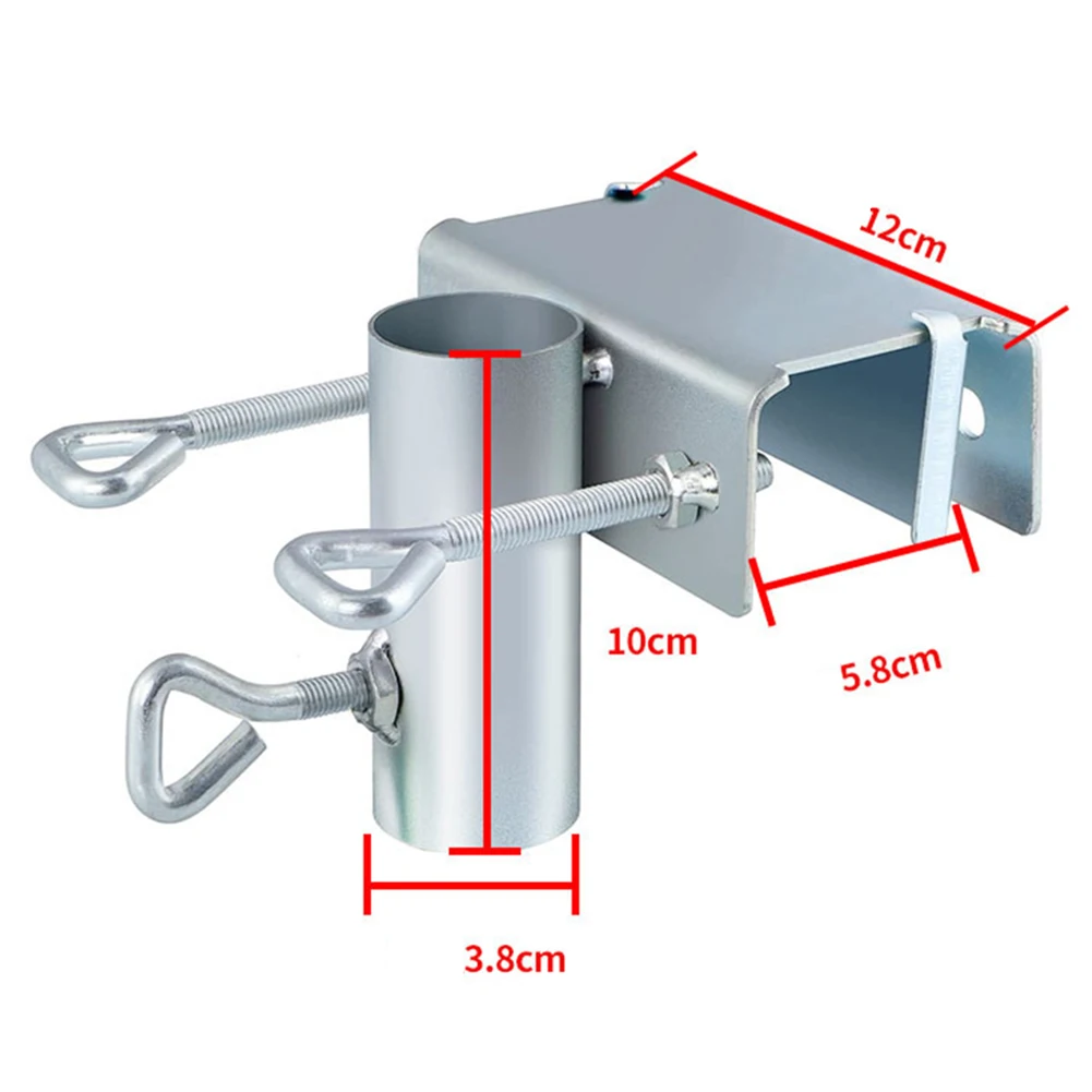 Abrazadera para sombrilla de Patio al aire libre, soporte de montaje ajustable para silla con gancho para playa, Patio, balcón, cubierta de barcos