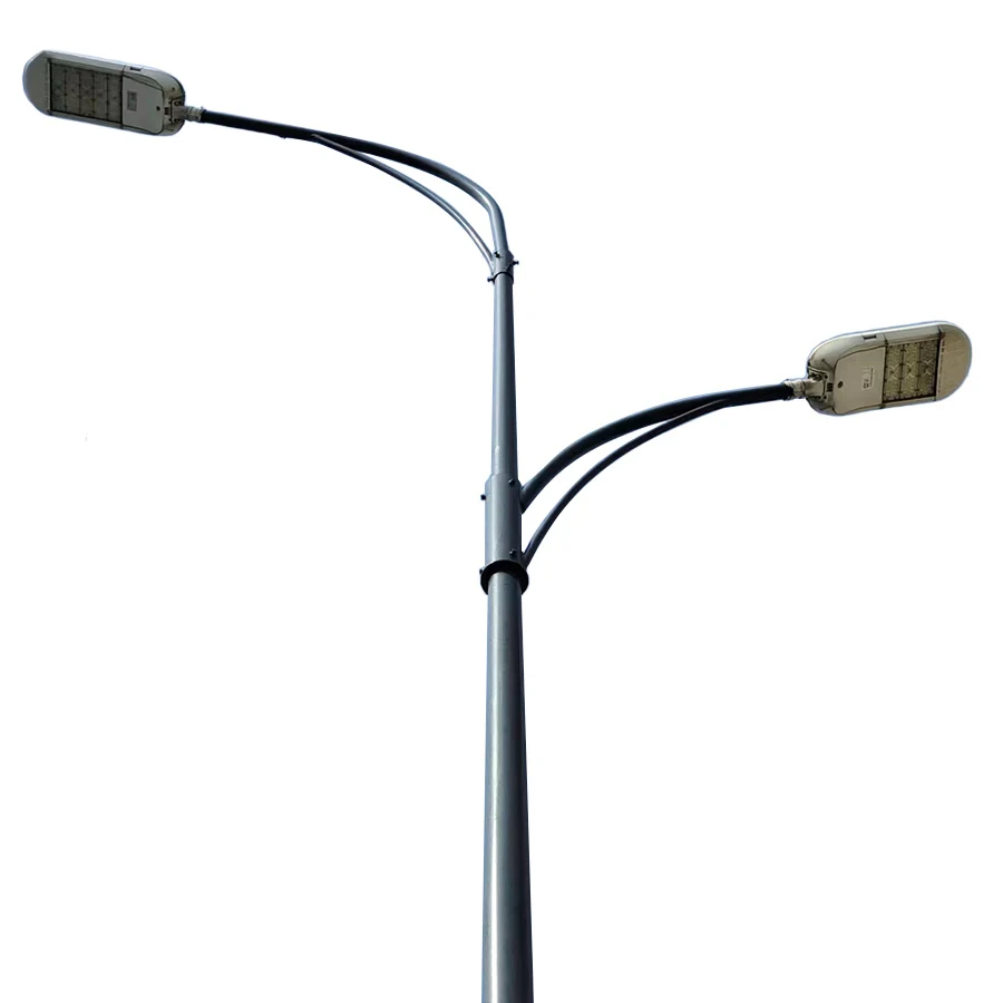 

Street Lighting Pole LED Lamp Post With Double Arm and Single Arm With Electrical Box