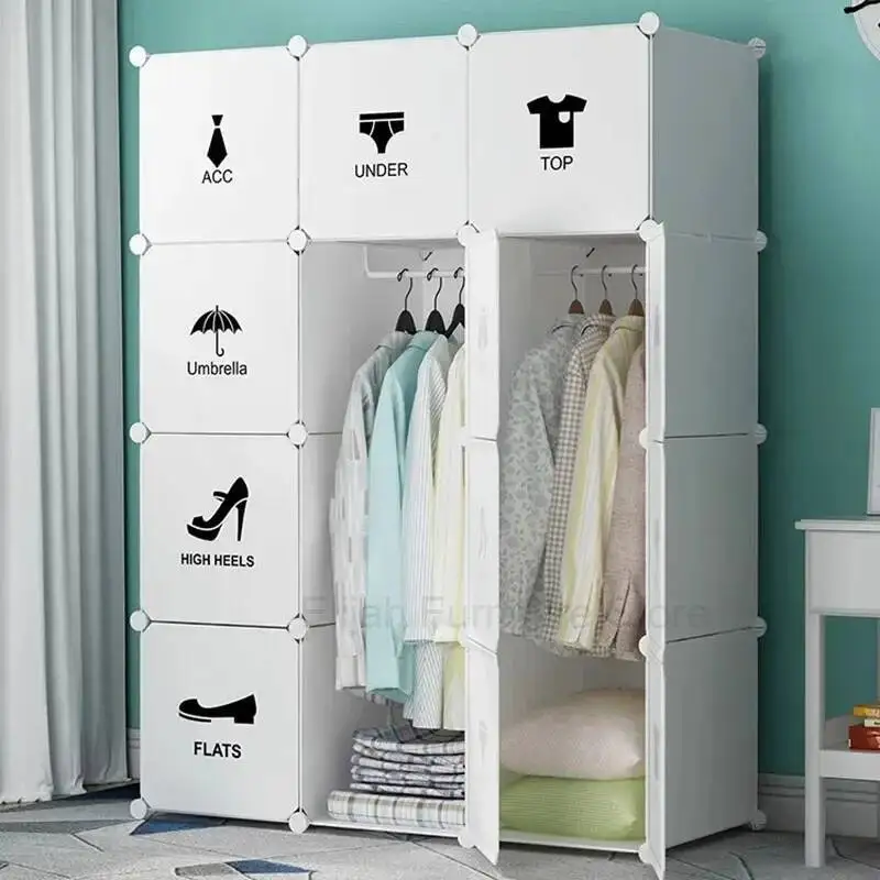 

Storage Clothes Wardrobe Organizer Bedroom Cupboard Portable Closet Living Room Filing Display Cube Door Armario Home Furniture