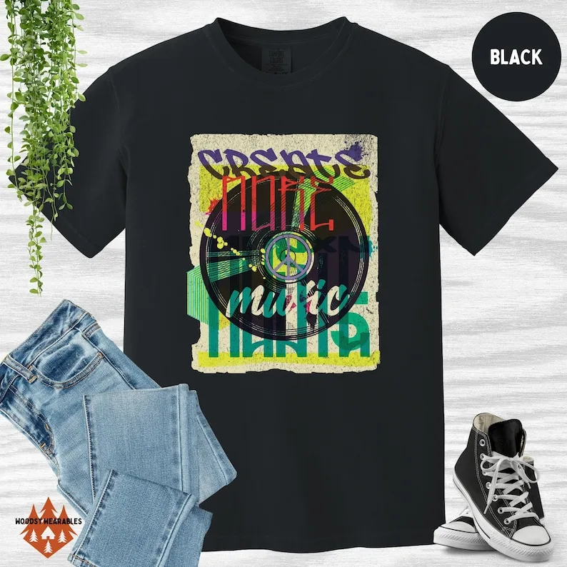 

Retro Vinyl Record Peace Music Tee