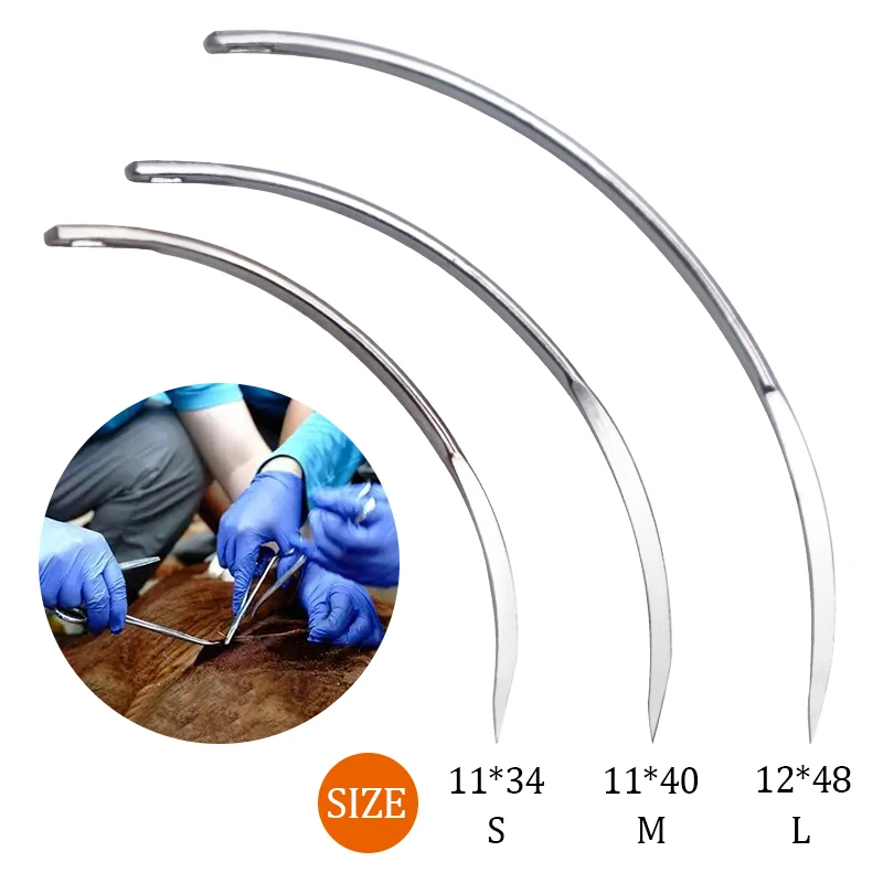 10 Pcs Veterinary Suture Needle Surgical Needle Pig Cattle Sheep Poultry Beast Medical Tool Veterinary Equipment Livestock Tools