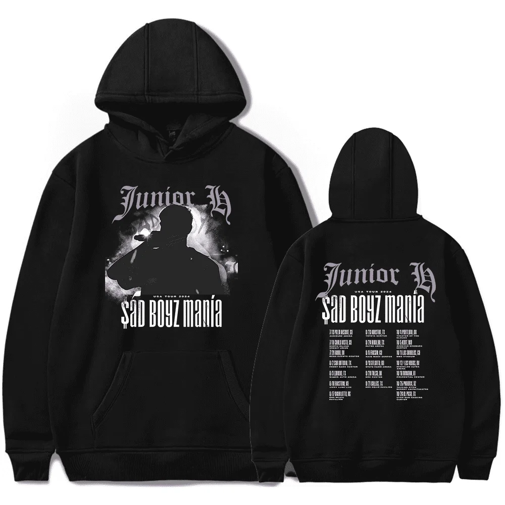 

Junior H Sad Boyz Mania Tour 2024 Merch Hoodies Unisex Hooded Sweatshirt Casual Clothing