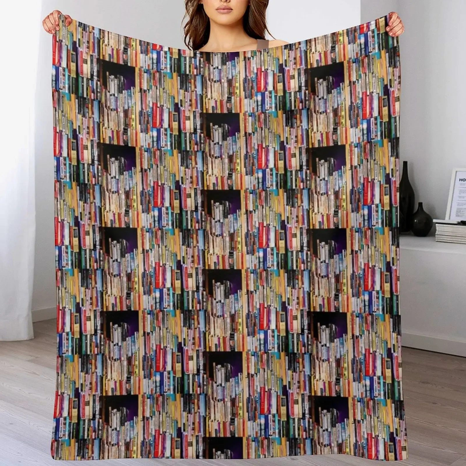 

Bookwall Throw Blanket Stylish Decor Blanket Gift for Friends Roommate