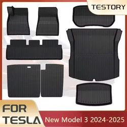 For Tesla Model 3 2024 Highland Floor Mats Cargo Liner Waterproof Anti-slip Trunk Mat TPE Pads Model 3 2025 Highland Accessories