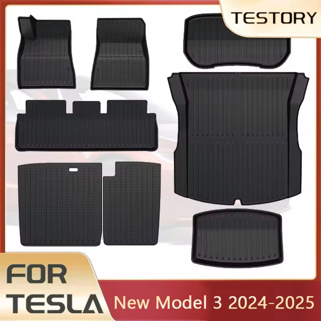 Dla Tesla Model 3 2024 Highland Maty podłogowe Cargo Liner Wodoodporna antypoślizgowa mata bagażnika TPE Pads Model 3 2025 Highland Akcesoria