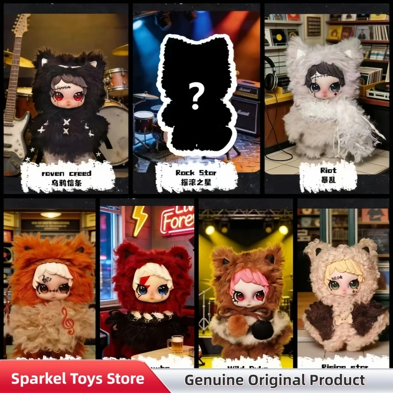 

Genuine Owen Rock Star Series Blind Box Cute Vinyl Plush Pendant Doll Collectible Toys Owen 2nd generation Mystery Box Gifts
