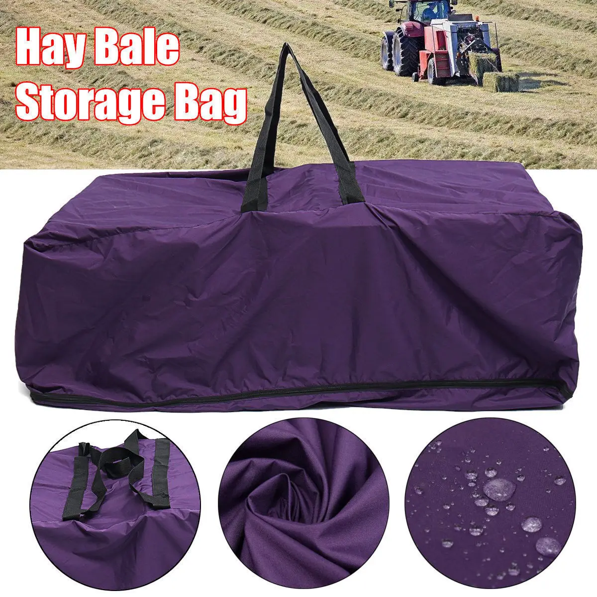 Hay Straw Bale Bag Storage Carry Waterproof Camping Horse Feeder Riding Gear