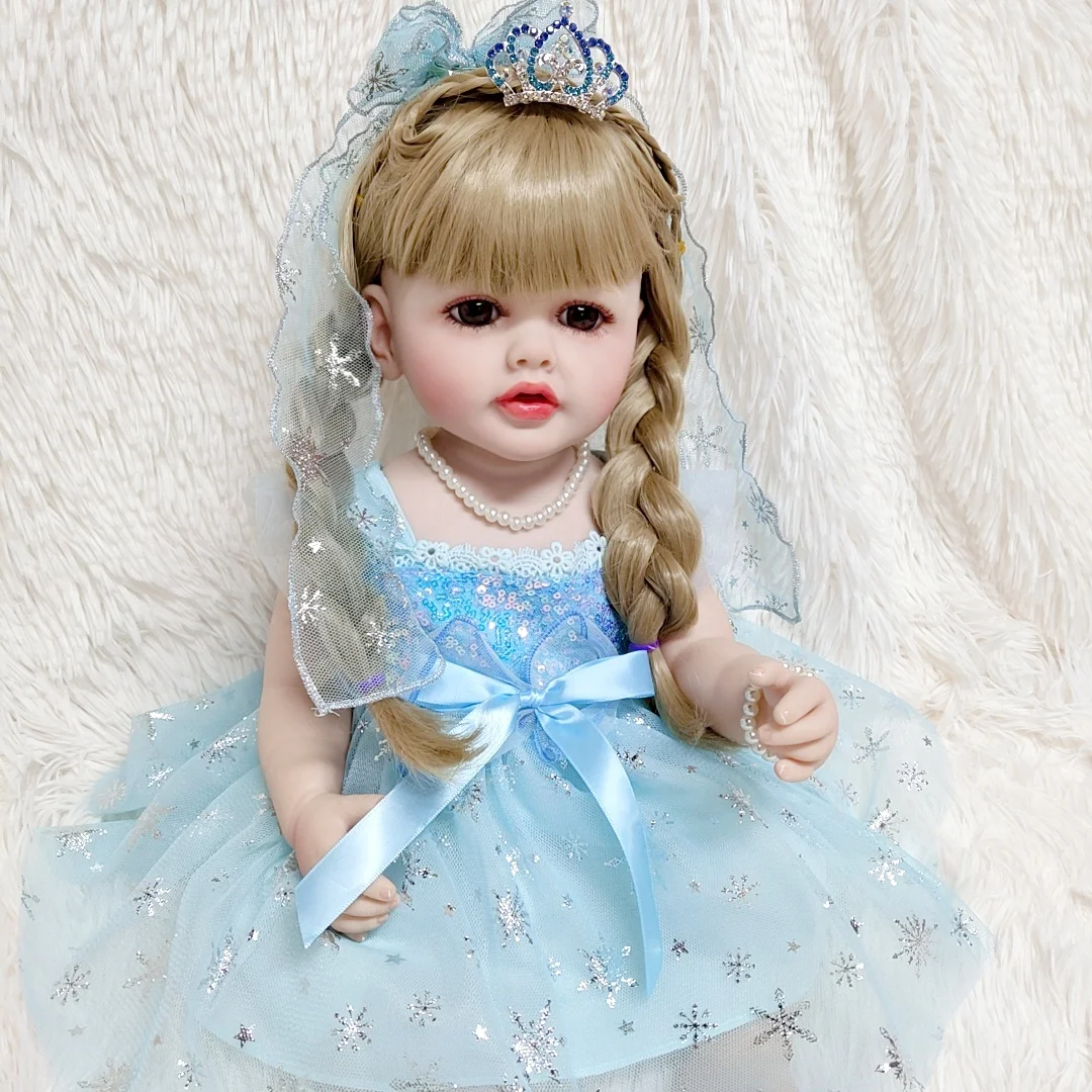 Muñeca Bebé Realista de 22 Pulgadas, Muñeca Reborn de Silicona, Muñeca Elsa, Muñeca Bebé Suave y Adorable