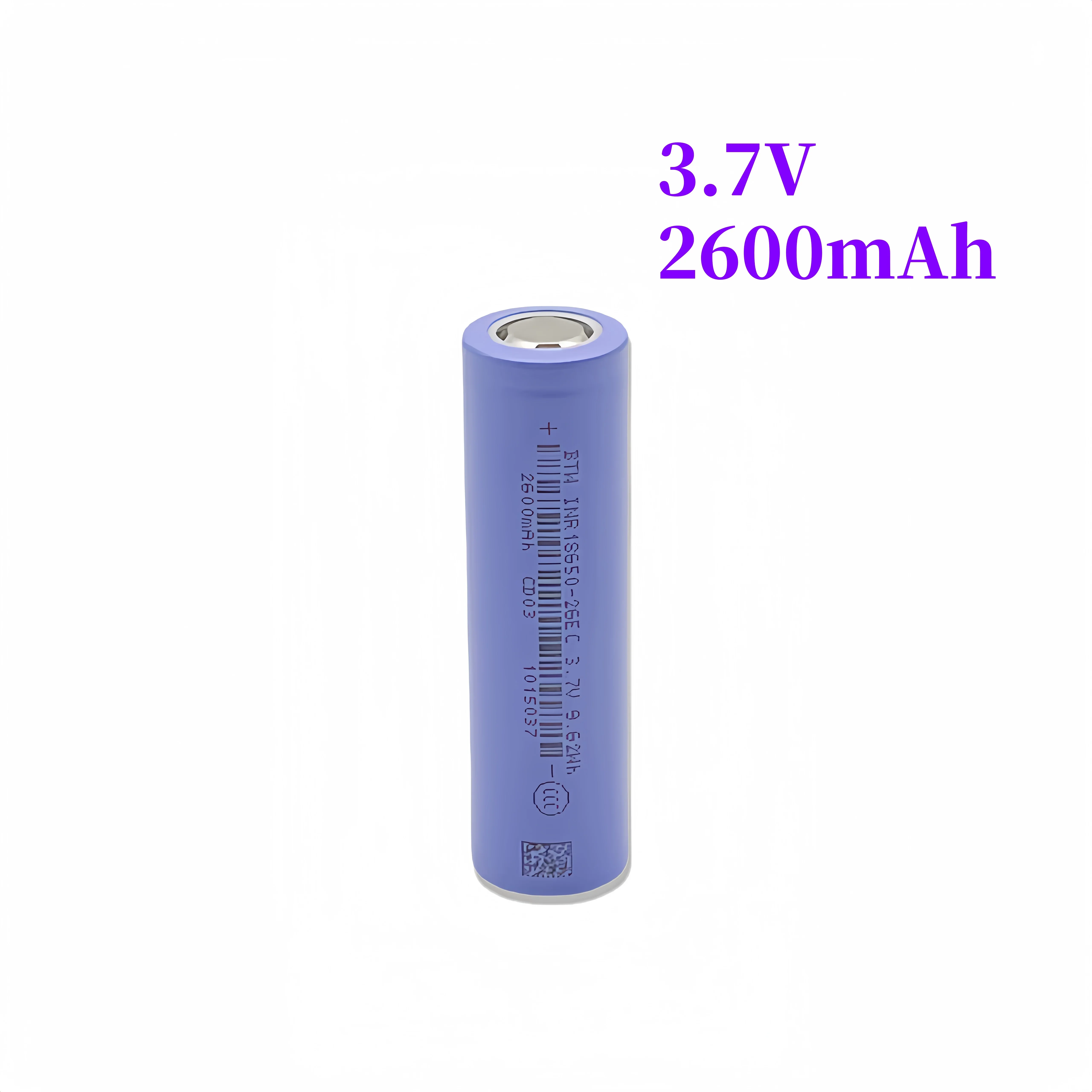 18650 3.7V 2600mAh latest lithium rechargeable battery suitable for LED flashlights and lithium-ion battery pack DIY