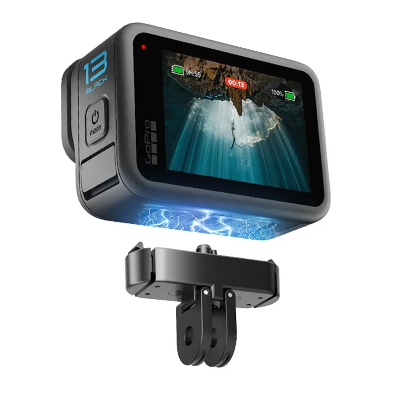Metall Magnetische Schnellverschluss Basis Für GoPro 13 Schwarz Adapter Halter Halterung Sport Kamera für GoPro Hero 13 Kamera Zubehör – Detail 4