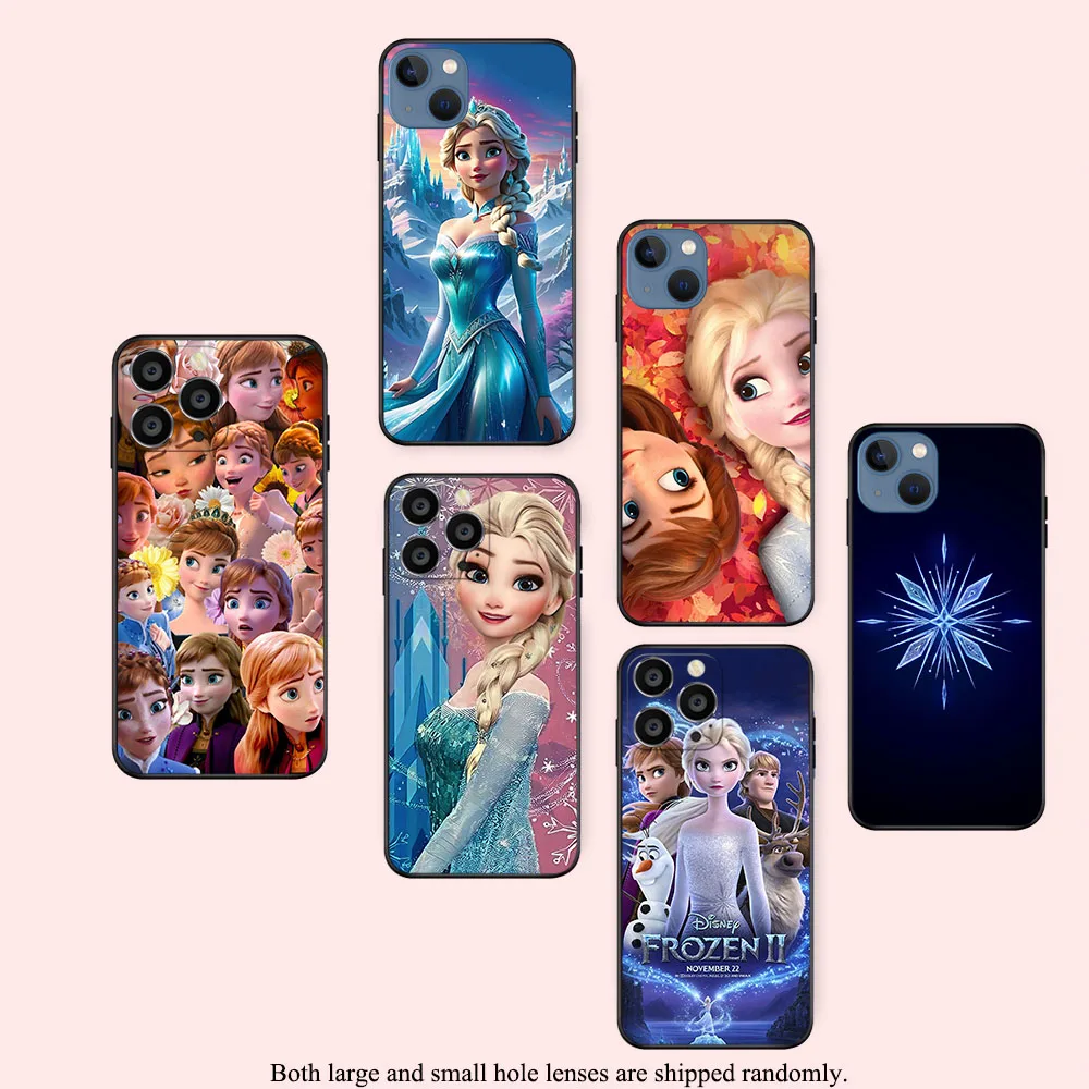 AK-19 Frozen Elsa Anna Soft Case For iPhone 15 14 13 12 11 Mini Max Pro Plus