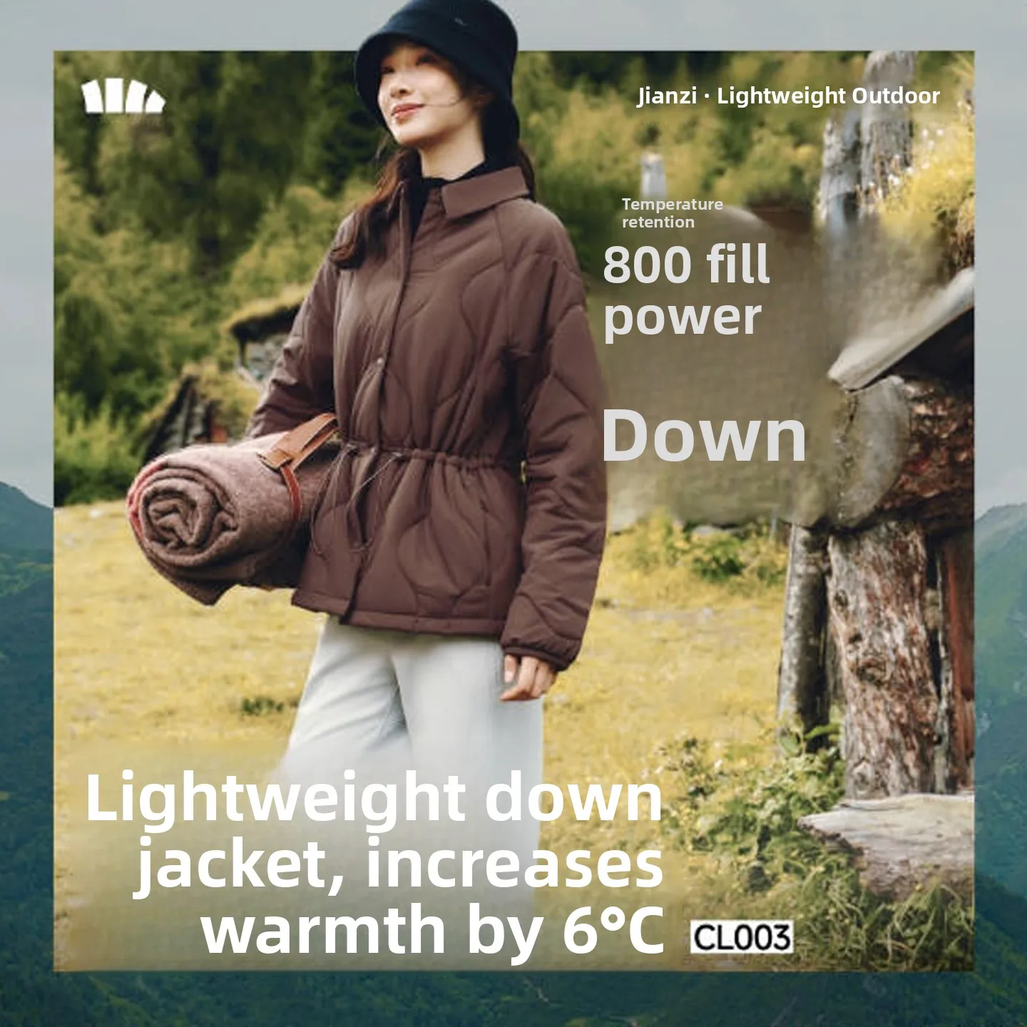 

Banana Le 25 Years Autumn Winter CL003 Women's Lightweight Fce Collared Warm Casual Sports Jaet Windproof Daily Wear