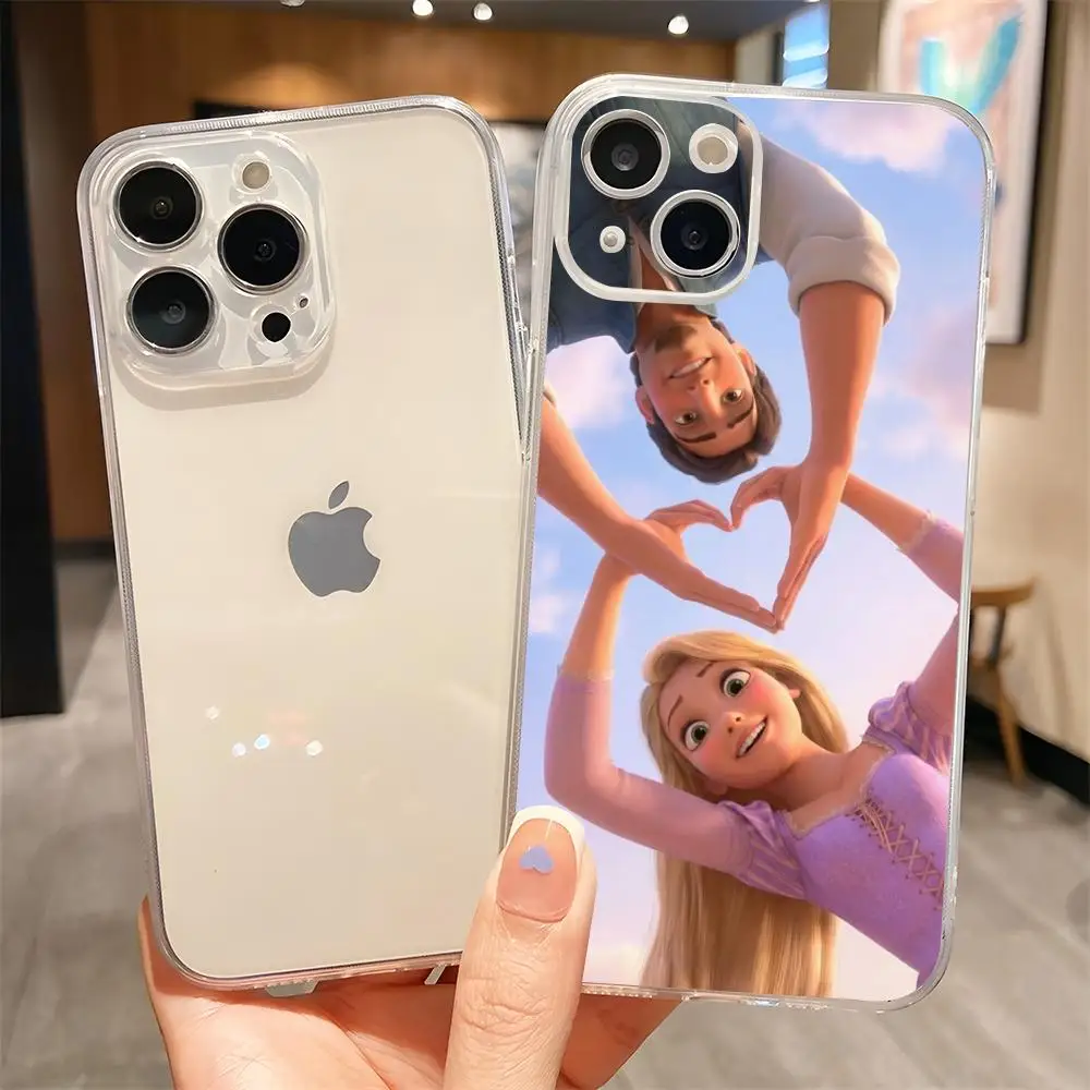 Tangled Rapunzel Phone Case Ultra-thin transparent TPU silicone case for iPhone 17 16 15 14 13 12 11 Pro Max soft slim cover fit view 6