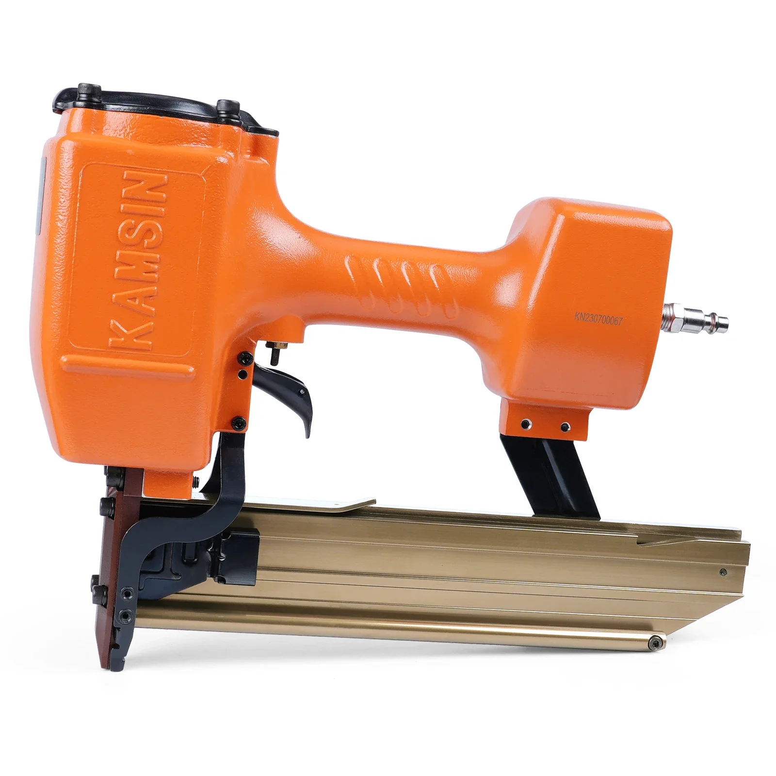 

Air-Powered Upholstery Stapler 16 Gauge Stapler with 10.8mm Crown and 25-50mm Leg Length N851 Pneumatic Stapler for Fencing