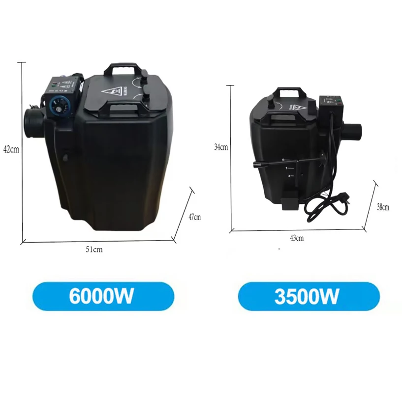 1Pc 6000W 3500W Dry Ice Machine with FlightCase option Stage Effect Dry Ice Fog Low Lying Fog Machine Wedding Event Disco Show