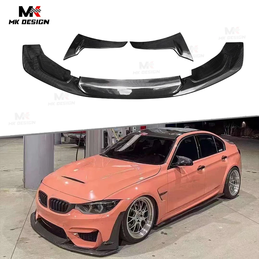 

Carbon Fiber Front Bumper Lip Chin Spoiler for BMW F80 F82 M3 M4 2014-2020 Front Lip Bumper Side Splitters Car Accessories