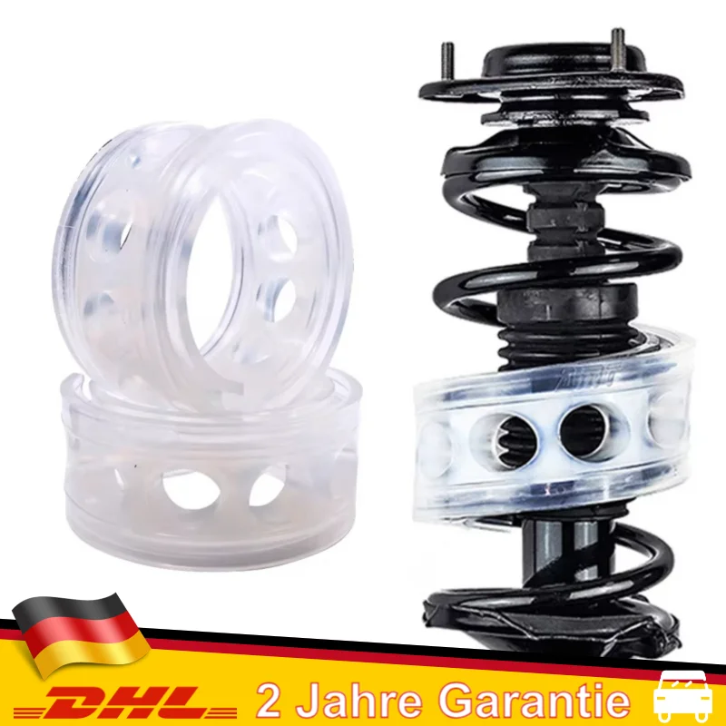2 pezzi di ammortizzatori a molla per auto, cuscinetti in TPE, ammortizzatori universali trasparenti, cuscinetti in gomma per molle di sospensione, accessori per auto, camion e SUV.