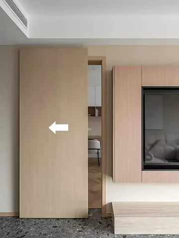 Hidden Sliding Ghost Door Barn Door Hardware Track Kit Translational Two-way Buffer Accessories for Door Widths 700mm-1500mm