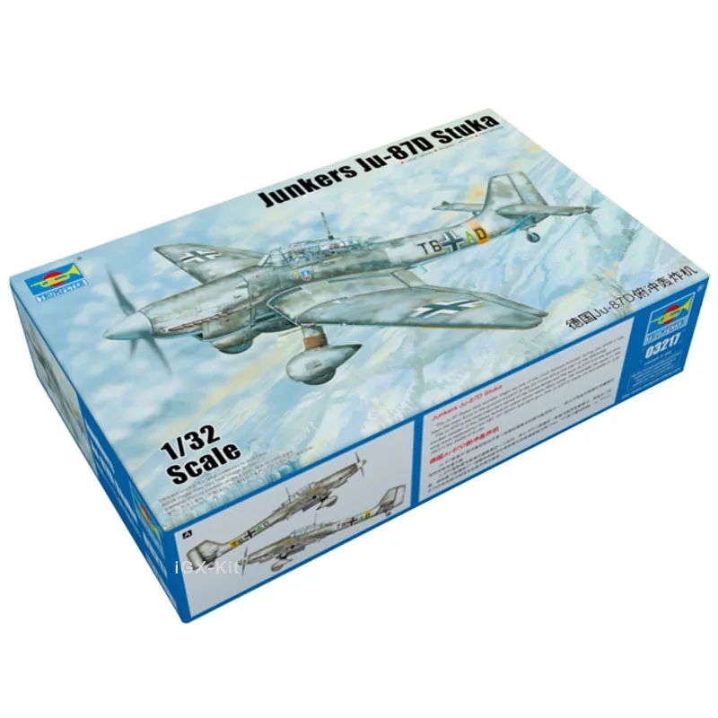 Trumpeter 03217 1:32 Scale German Junkers JU87 Ju-87D Stuka Dive Bomber Hobby Military Assembly Plastic Model Building Kit