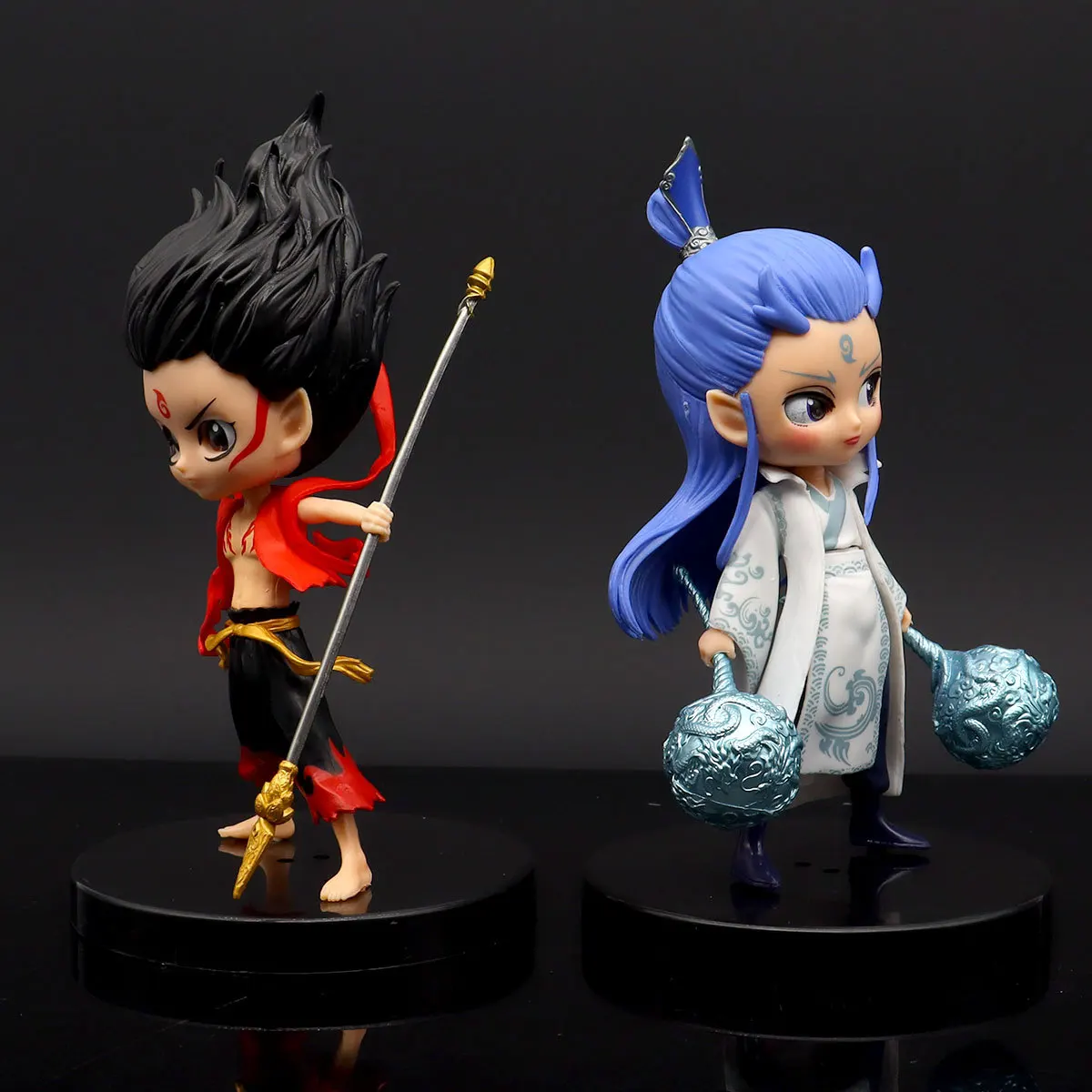 Q-version anime Ne Zha: Demon Boy Descends 2 peripheral figurines Ne Zha Ao Bing figurines desktop ornaments dolls