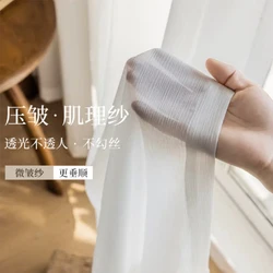 White Tulle High Quality Thick Luxury Chiffon Window Curtains For Bedroom Villa Opaque Drapes Living Room Decoration