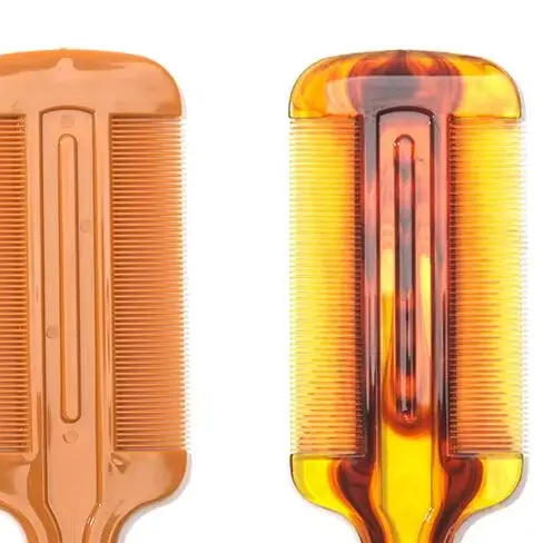 

High Quality Double Sided Head Lice Comb With Handle Fine Tooth Flea Removal Hair Comb Dandruff Removal For Styling Tools