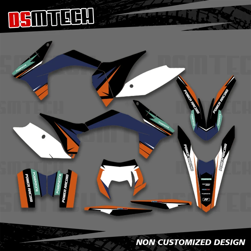 

DSMTECH полная графика наклейки мотоцикл фон на заказ для KTM 2011-2012 SXF EXC EXC-F 125 250 300 001