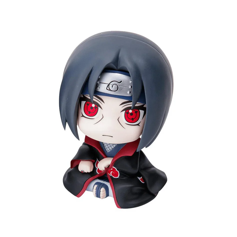 Figura de Anime Naruto de 9cm, Uzumaki Naruto Kakashi Uchiha Sasuke Itachi, juguetes bonitos, figuras Q, modelo de figura de acción