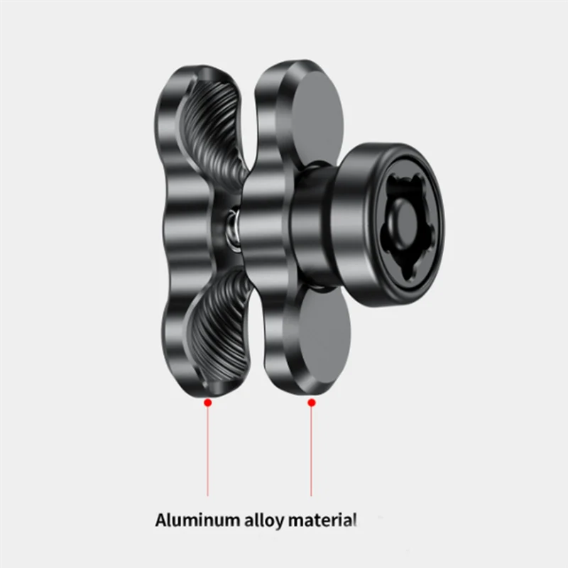 6 سنتيمتر مكافحة سرقة سبائك الألومنيوم مزدوج المقبس الذراع متوافق مع يتصاعد الكرة مكون دراجة نارية حامل هاتف Abht