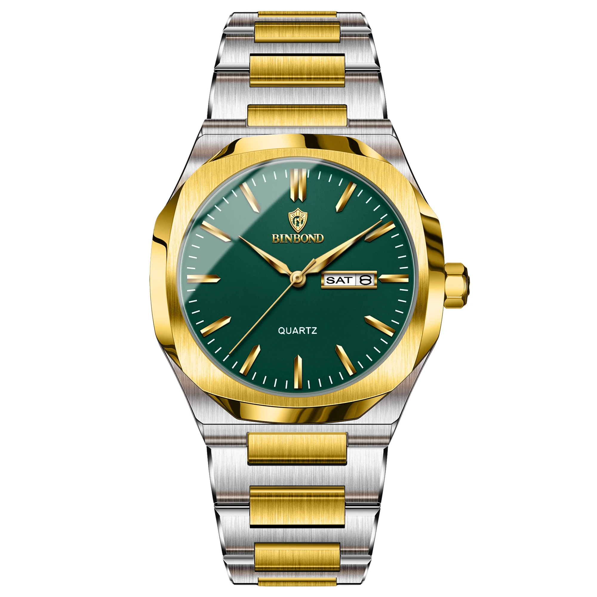 BINBOND New Arrival Luxury Trendy Men Quartz Watch Luminous Hands 3ATM Waterproof Sport Casual Fashion Wristwatch Reloj Hombre