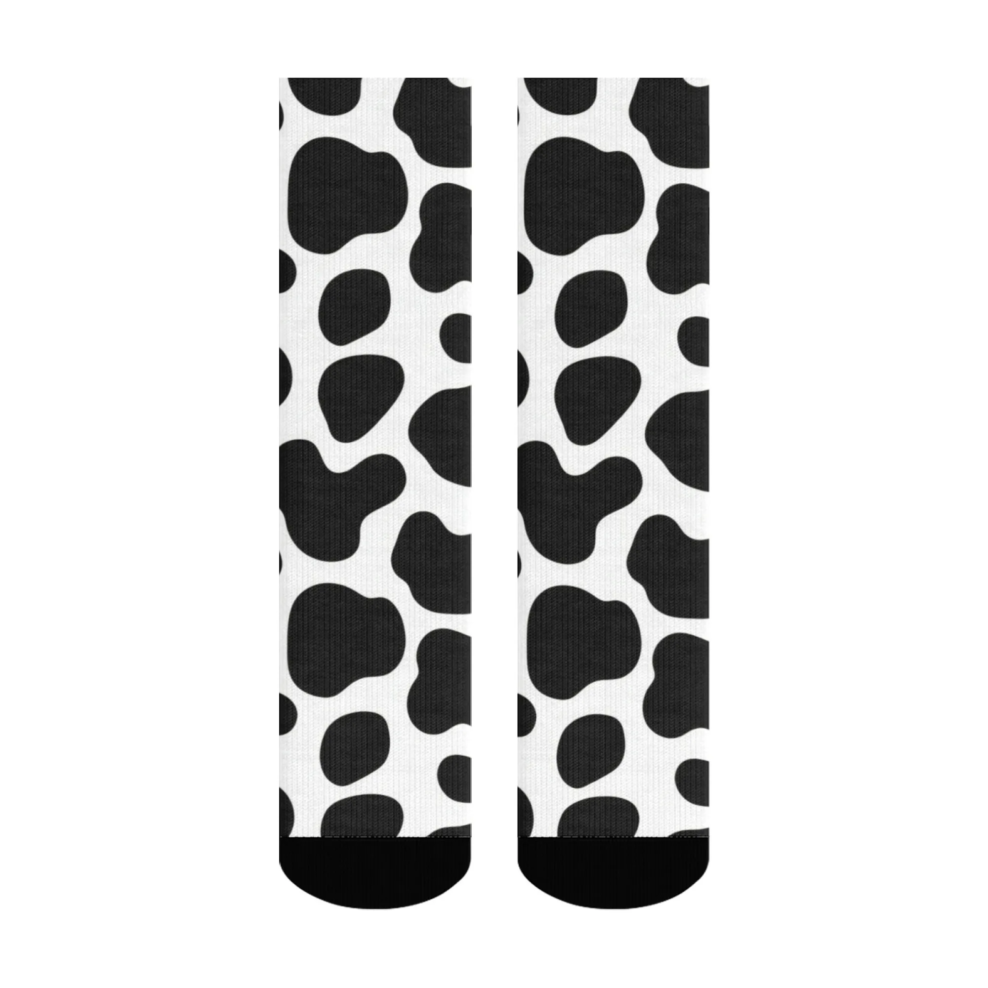 ลายวัวย้อนยุคการ์ตูนเรียบง่ายถุงเท้าผู้ชายและผู้หญิงถุงเท้ากันลื่นระบายอากาศได้ฮาราจูกุถุงเท้ากีฬาลำลอง