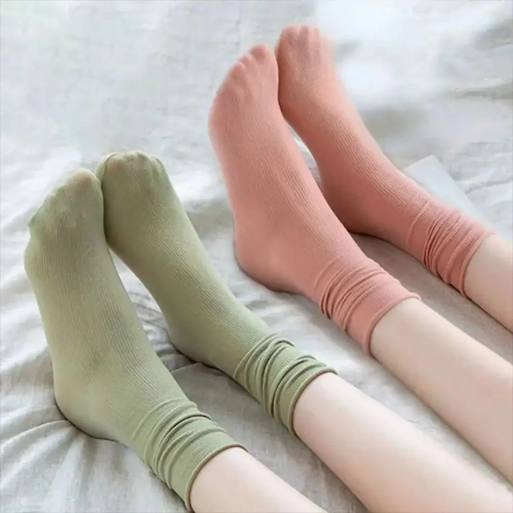 New Breathable Socks Soft Casual Lastic Socks Solid Color Short Socks