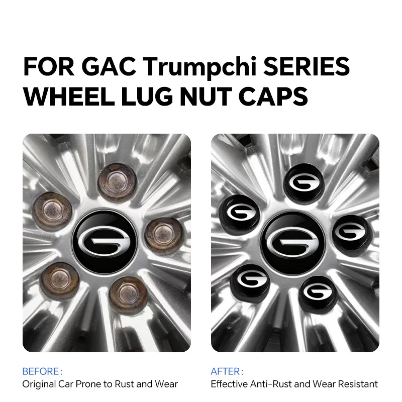 

For Trumpchi GAC Empow Emkoo 2024 2025 Car Wheel Lug Nut Covers Anti-Rust Anti-Corrosion Hub Bolt Caps Protection Accessories
