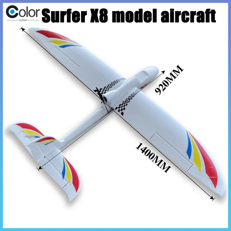 

1,4-метровый размах крыльев Surfer X8, электрический планер с фиксированным крылом, пульт дистанционного управления, FPV для начинающих, модель авиационной фотографии