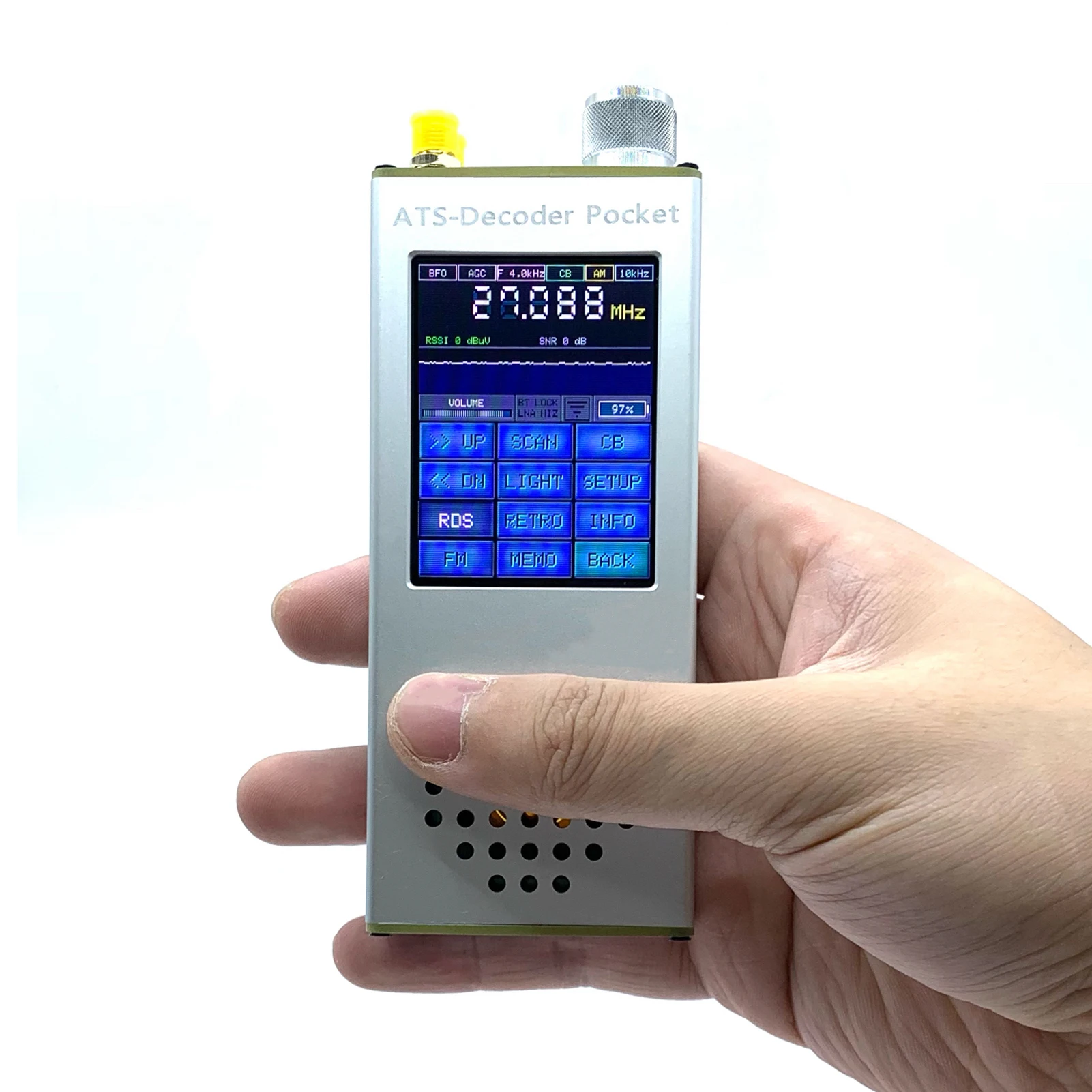Imagem -02 - Full Band Radio Receiver Bolso Ats-decodificador Desenvolvedores de Rádio Profissionais Engenheiros de Teste fm Rds am mw sw Ssb Dsp Si4732