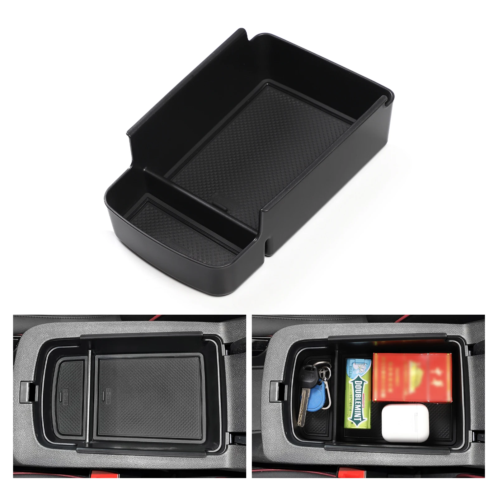 for Buick Envista/Encore GX 2024 Center Console Storage Armrest Box Tray Interior Tidying Accessories BLACK