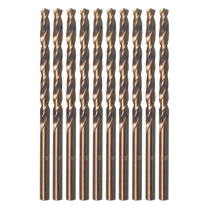 

Cobalt Drill Bit 3/16" Twist Drill Bits, M35 High Speed Steel Jobber Length Drill Bit, 135 Degree Tip for Hard Metal, Stainless