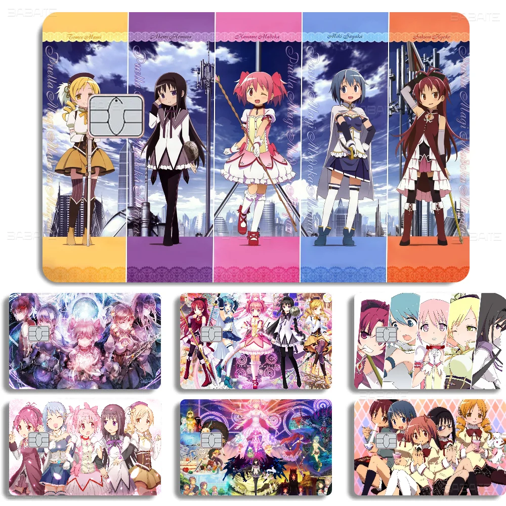 

P-Puella Magi Madoka Magica Anime Front Cover Film Sticker Skin For Credit Debit Card Small Large Chip