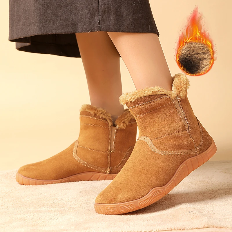 Botas de Nieve de Caña Alta para Exteriores, Novedad de Invierno 2026, Estilo Pareja, Forradas de Lana Cálida, Botas de Senderismo y Montañismo para Exteriores