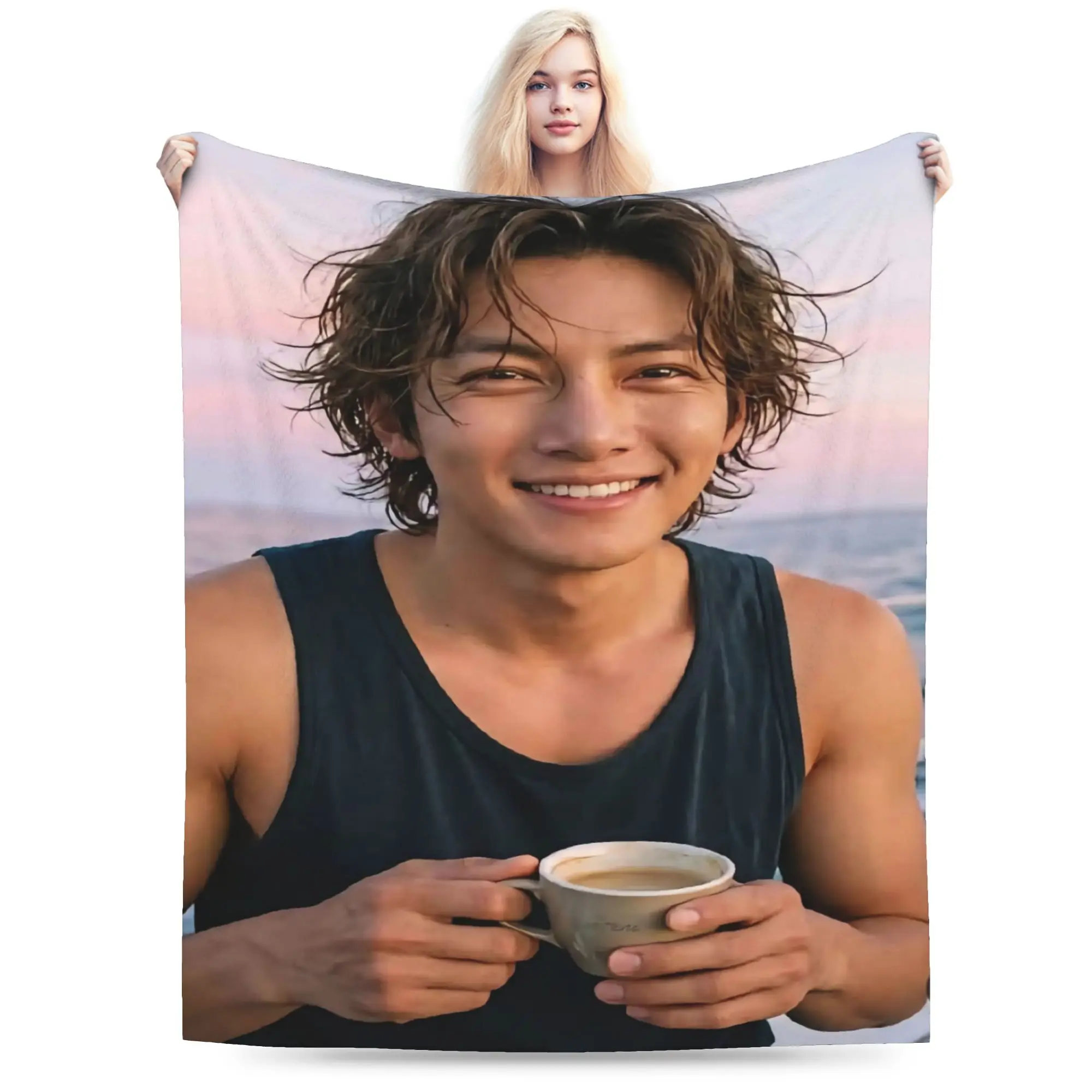 Ji Chang-Wook Blanket Multiple Sizes Warm Cozy Fluffy  Throw Blankets for Sofa Couch and Bed