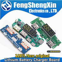Lithium Battery Charger Board LED Dual USB 5V 2.4A Micro/Type-C USB Mobile Power Bank 18650 Charging Module