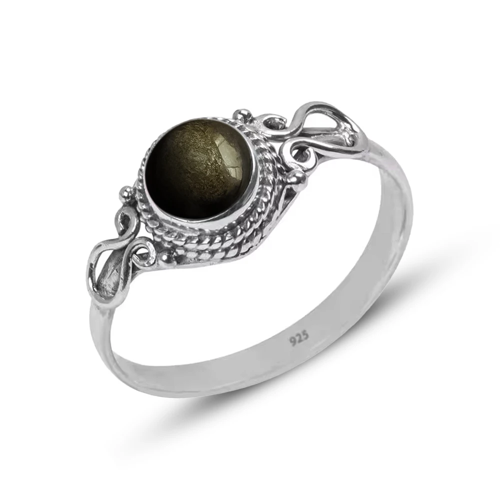 925 Sterling Silver Labradorite Gemstone Ring