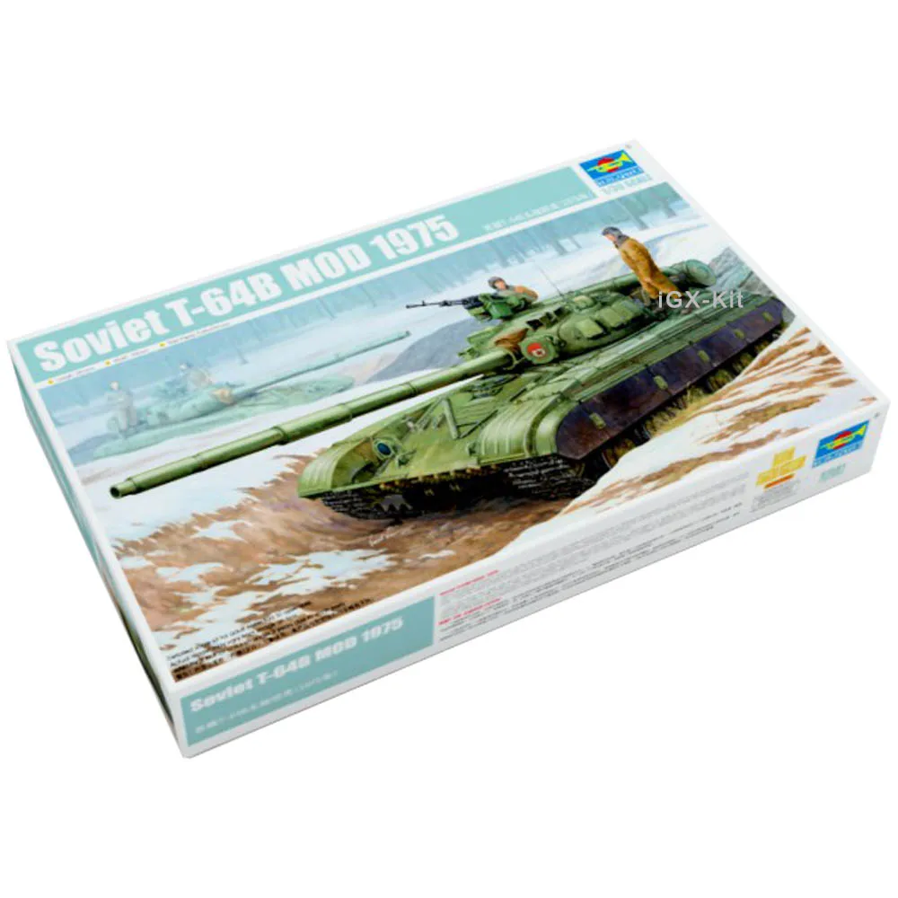 

Trumpeter 01581 1/35 Soviet T64 T-64B Mod.1975 Main Battle Tank MBT Military Gift Plastic Assembly Model Toy Building Kit