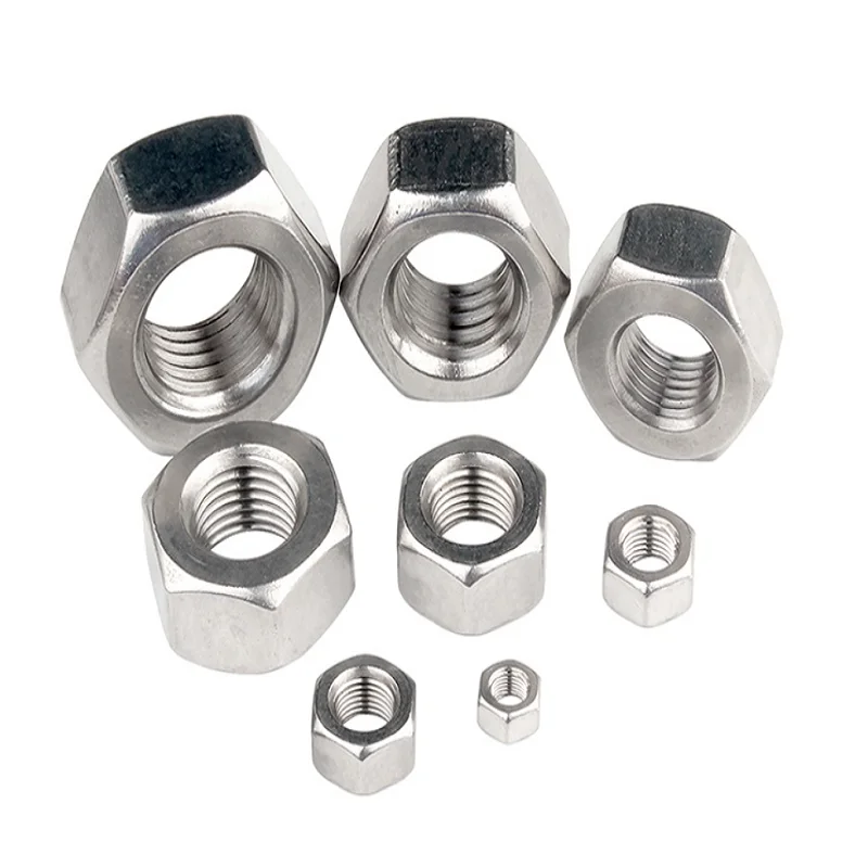 316 Stainless Steel Metric Hex Nuts DIN934 A4 Coarse Thread Metal Fasteners Hexagon Nuts Screw Bolts M3 M4 M5 M6 M8 M10 M12