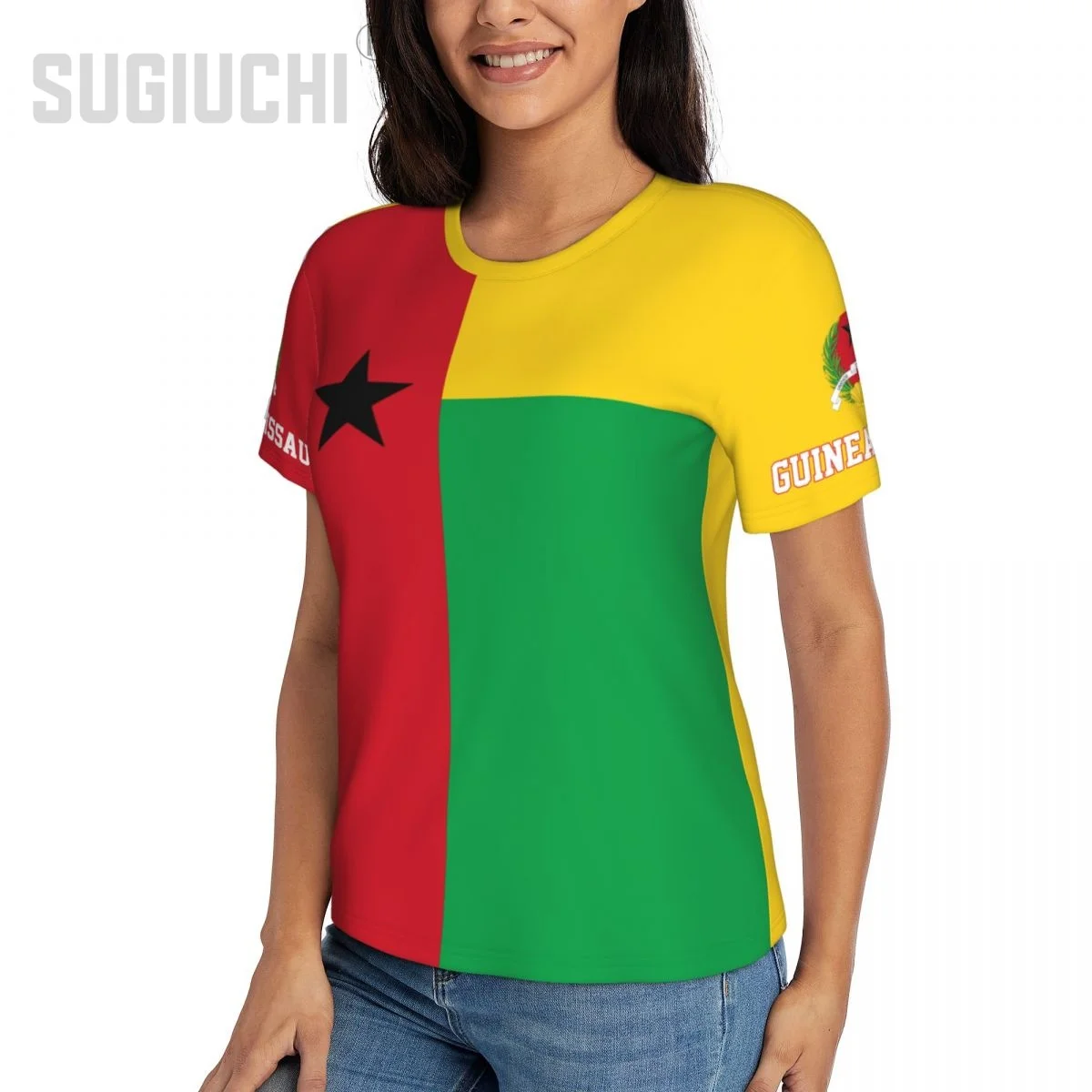 Unisex Nation T-shirt Guinea-Bissau Flag T-shirts jersey For Men Women Soccer Football Fans Gifts Custom clothes tee